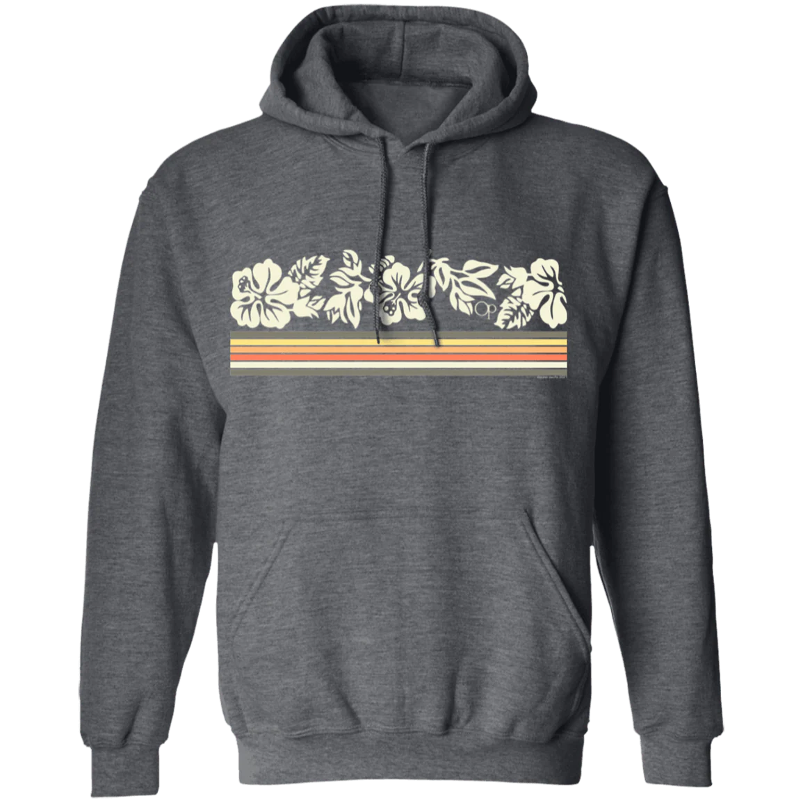 Flower Stripe Fleece Hoodie - Image 4
