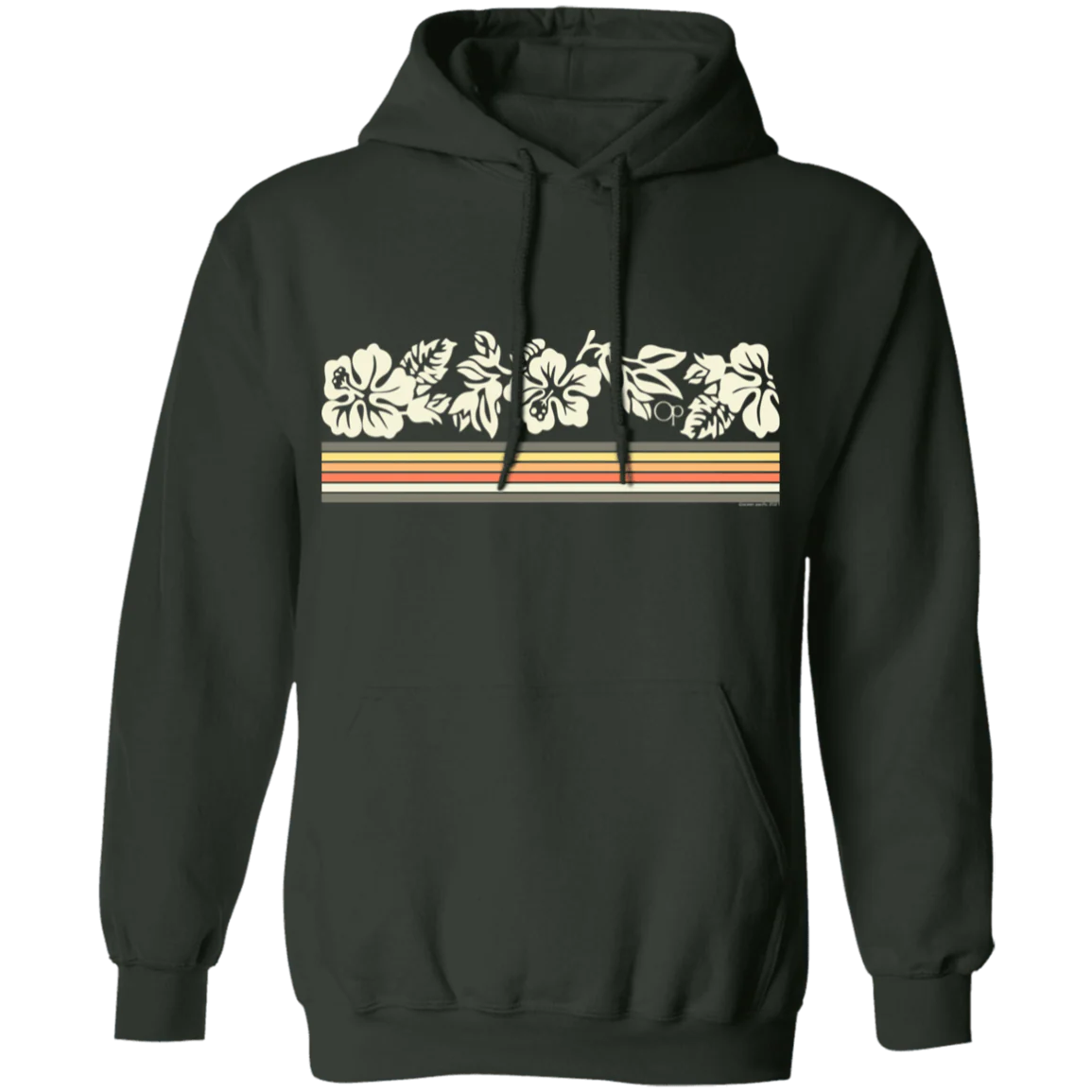 Flower Stripe Fleece Hoodie - Image 5
