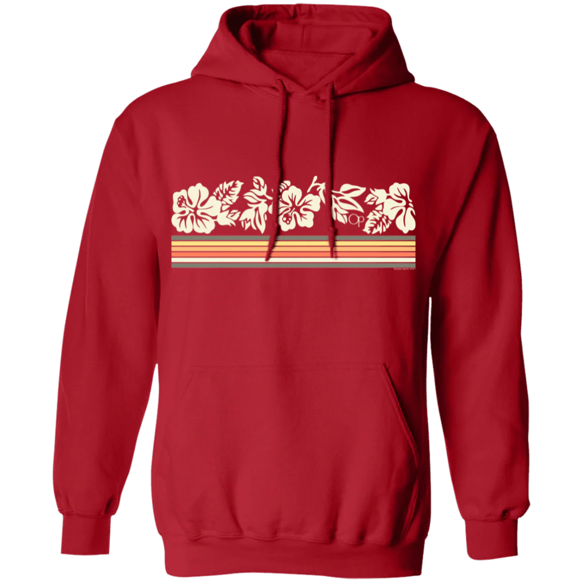 Flower Stripe Fleece Hoodie - Image 8