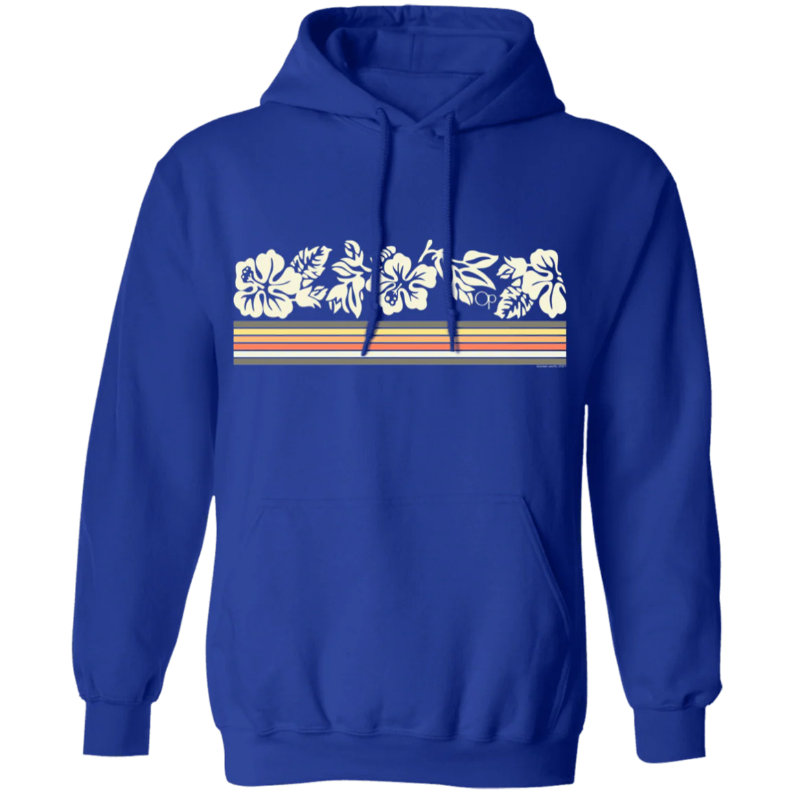 Flower Stripe Fleece Hoodie - Image 9
