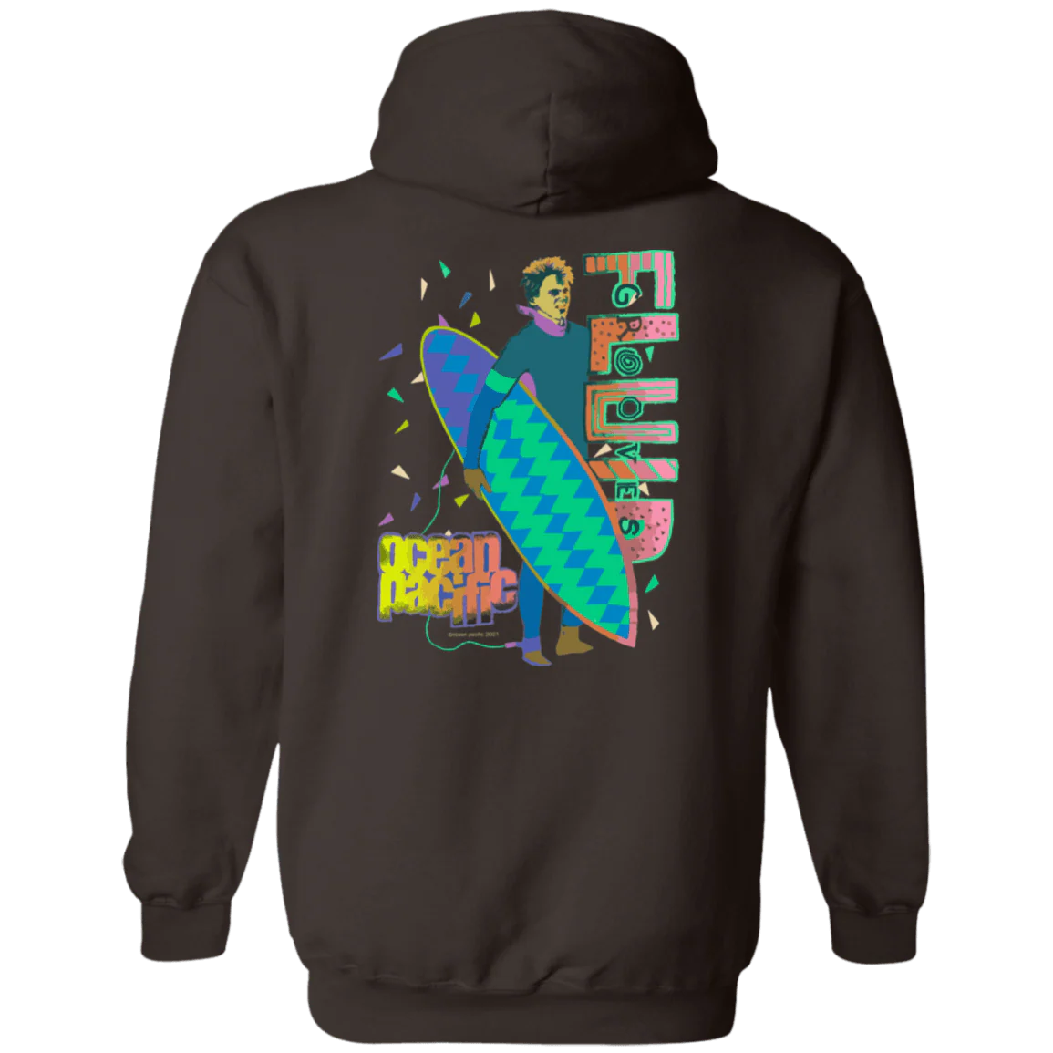 Fluid Grooves Flip Print Fleece Hoodie - Image 7