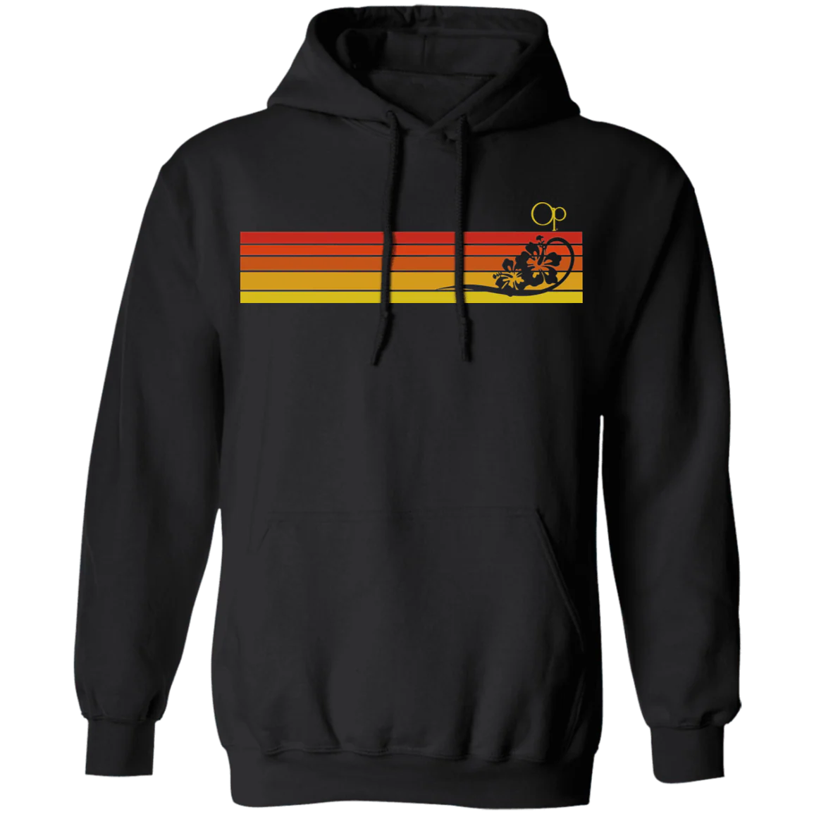 OP Colorblock Hibiscus Fleece Hoodie - Image 2