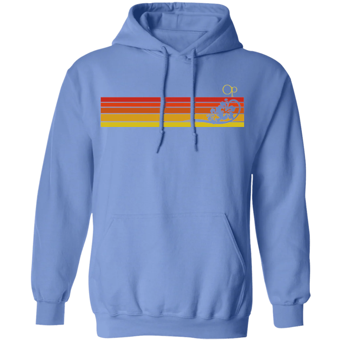 OP Colorblock Hibiscus Fleece Hoodie - Image 4