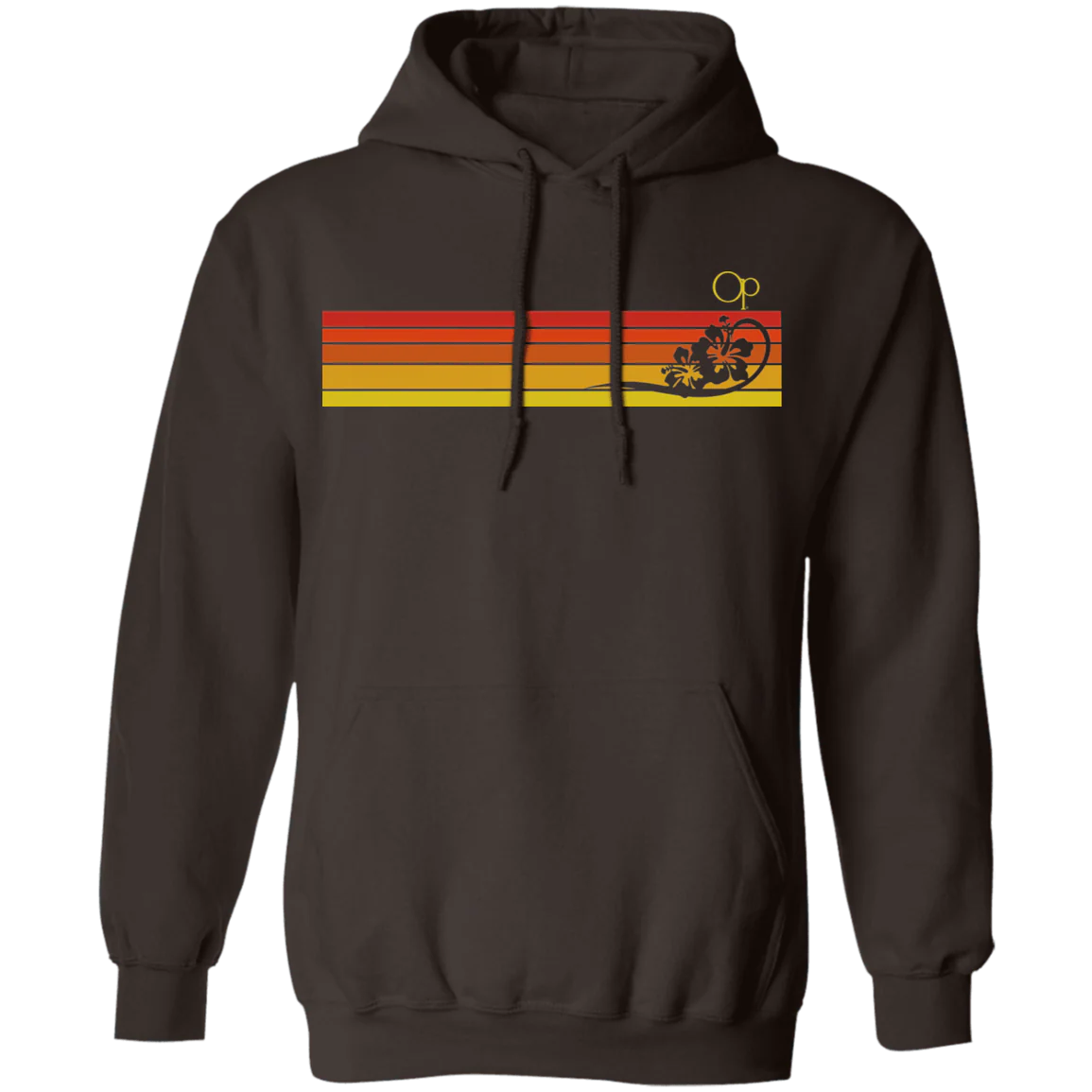 OP Colorblock Hibiscus Fleece Hoodie - Image 5