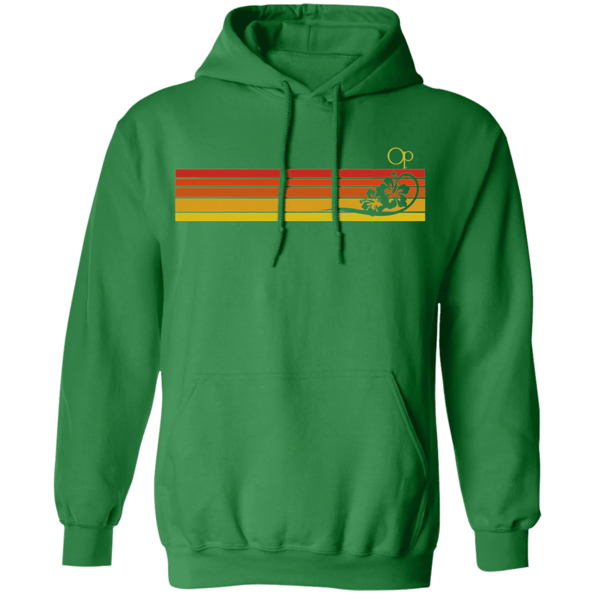 OP Colorblock Hibiscus Fleece Hoodie - Image 7