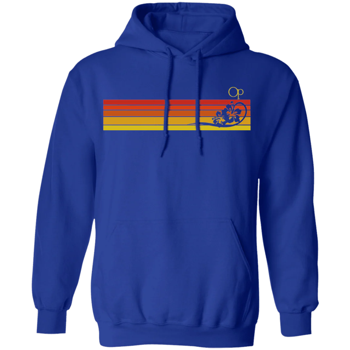 OP Colorblock Hibiscus Fleece Hoodie - Image 8