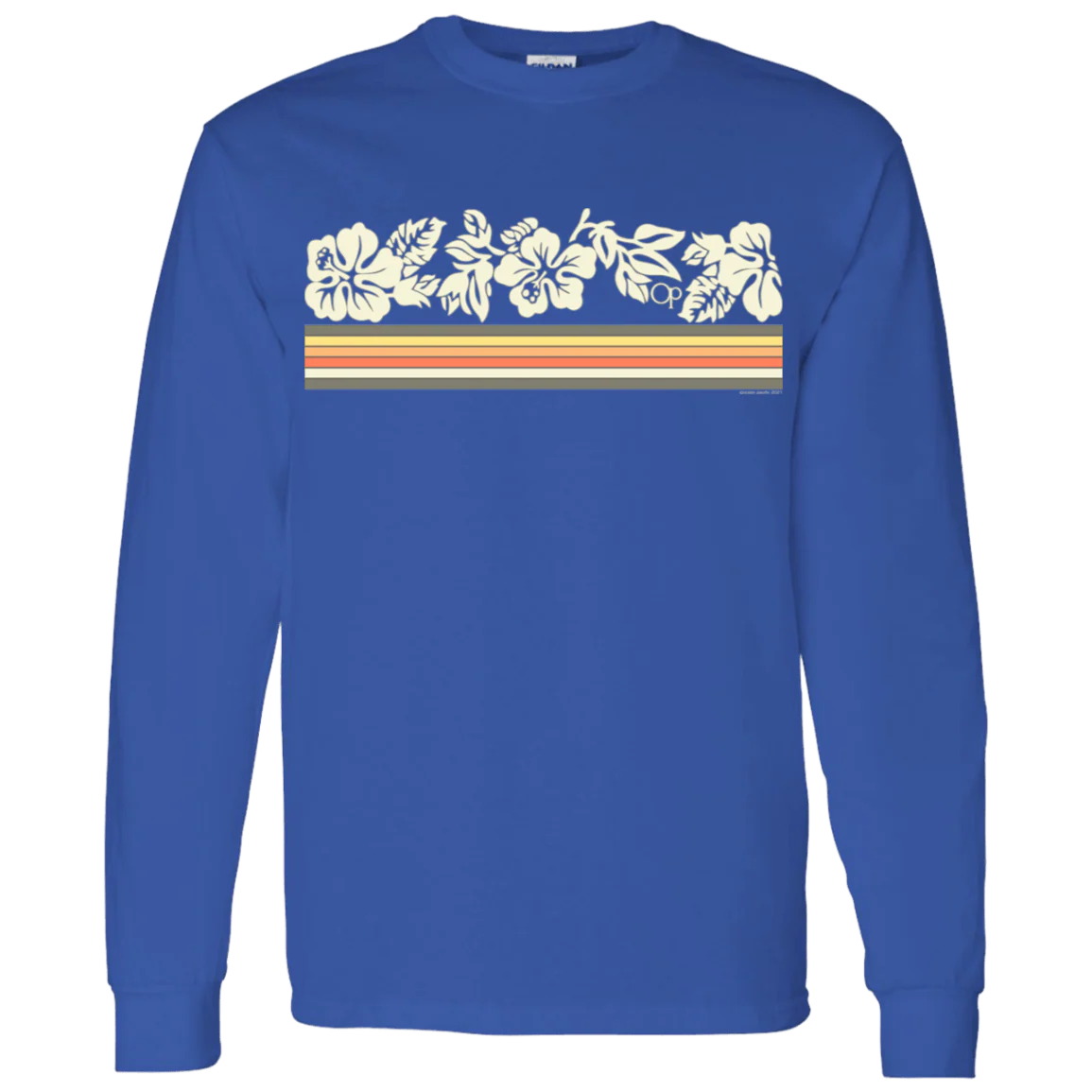 OP Flower Stripe Long Sleeve Tee - Image 7