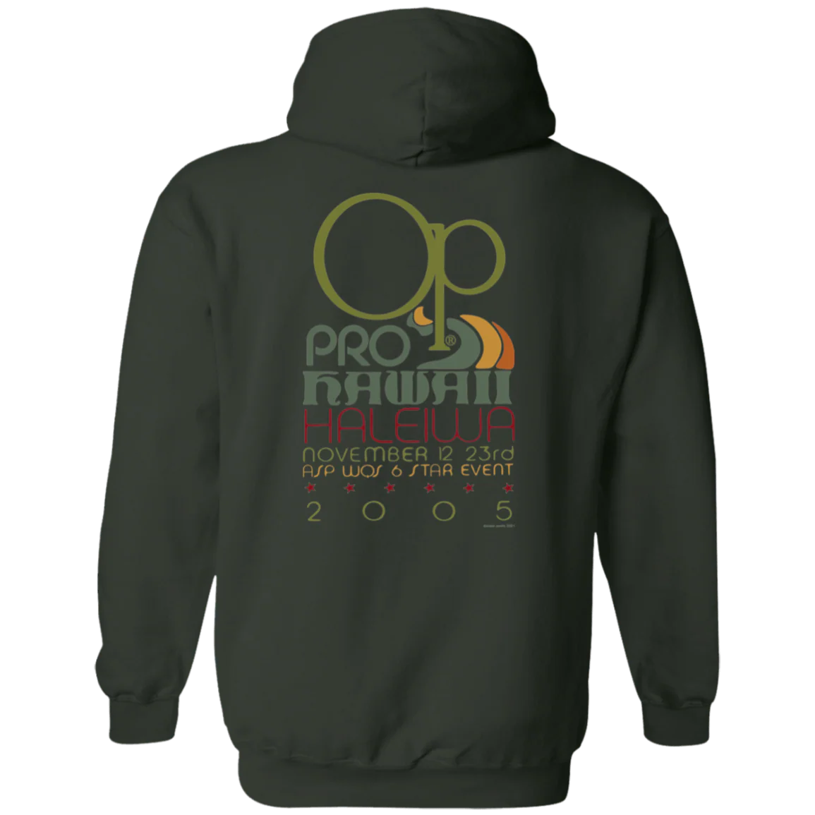 OP Pro 2005 Haleiwa Flip Print Fleece Hoodie - Image 10
