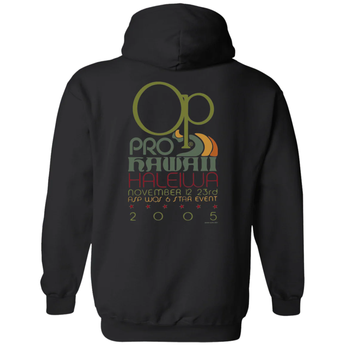 OP Pro 2005 Haleiwa Flip Print Fleece Hoodie - Image 5