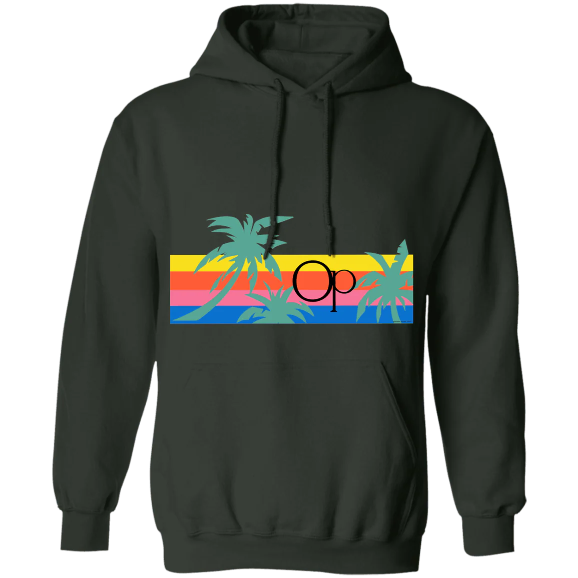 Palms Belly Print Fleece Hoodie - Image 3